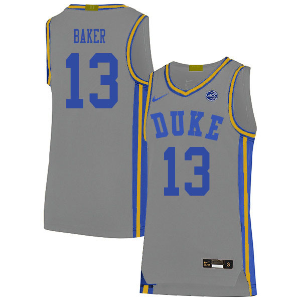 2020 Men #13 Joey Baker Duke Blue Devils College Basketball Jerseys Sale-Gray
